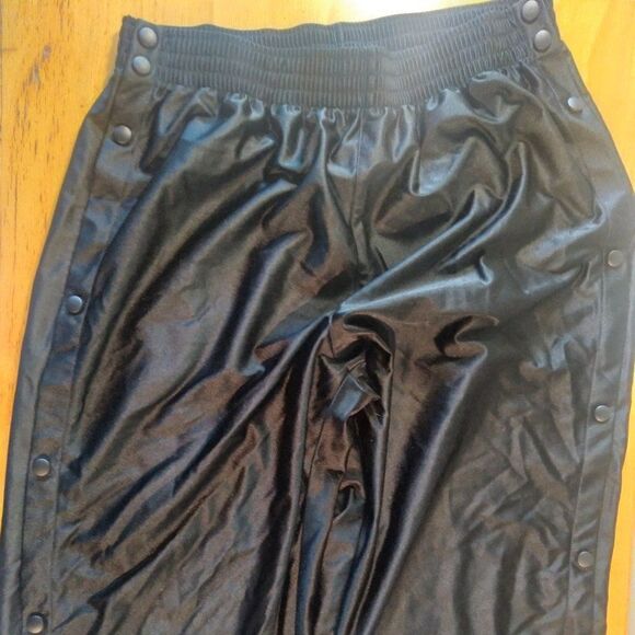 Vintage 90s Nike Sweat Pants Dazzle Shimmer Full Snap - Picture 2 of 7